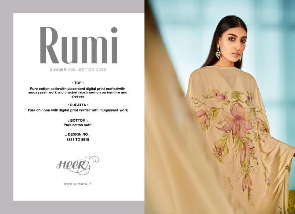 Kimora Rumi Cotton Satin Designer Dress Material